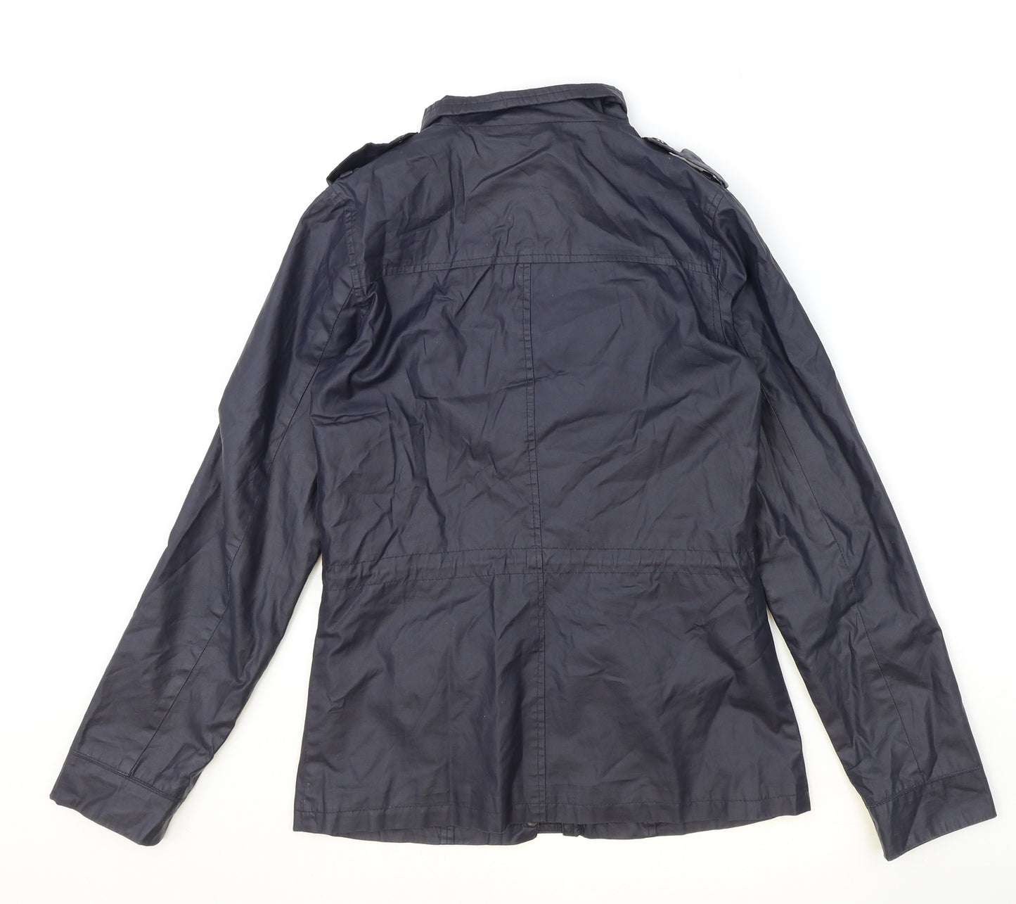 New Look Womens Blue Military Jacket Jacket Size 6 Zip