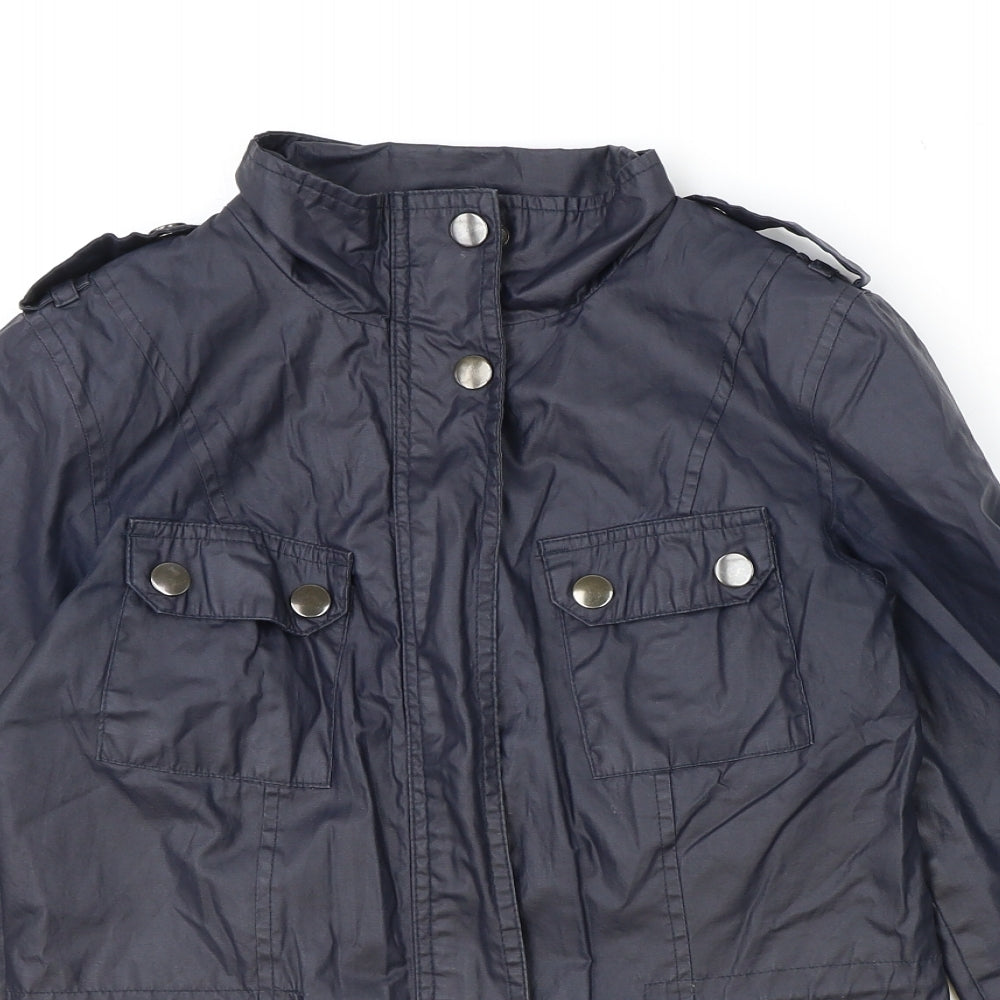 New Look Womens Blue Military Jacket Jacket Size 6 Zip