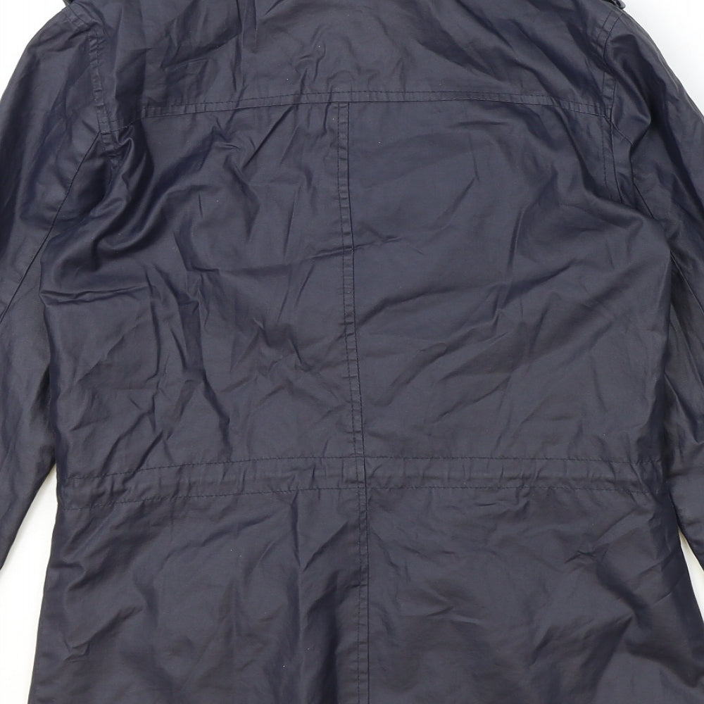 New Look Womens Blue Military Jacket Jacket Size 6 Zip