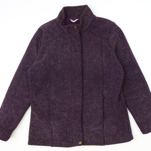 Marks and Spencer Womens Purple Jacket Size 12 Zip