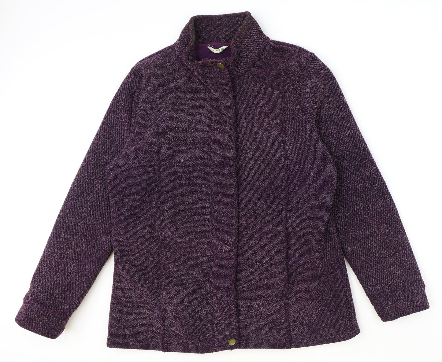Marks and Spencer Womens Purple Jacket Size 12 Zip