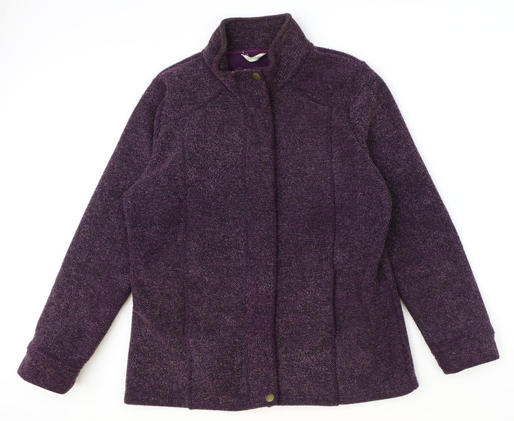Marks and Spencer Womens Purple Jacket Size 12 Zip