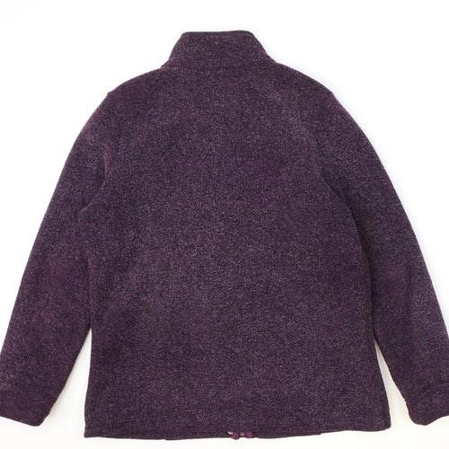 Marks and Spencer Womens Purple Jacket Size 12 Zip