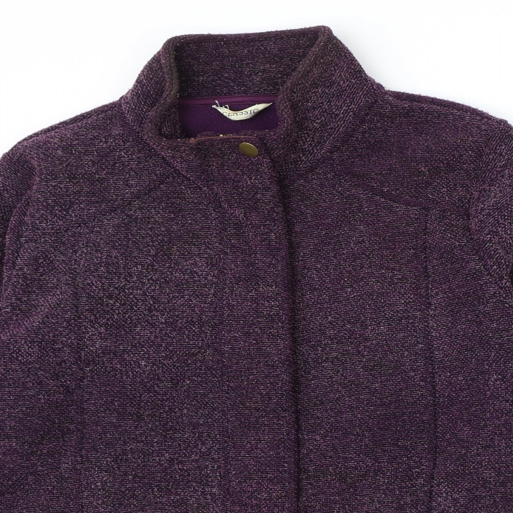 Marks and Spencer Womens Purple Jacket Size 12 Zip
