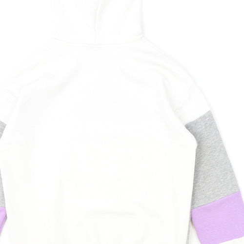 Closure Womens Multicoloured Colourblock Cotton Pullover Hoodie Size 8 Pullover