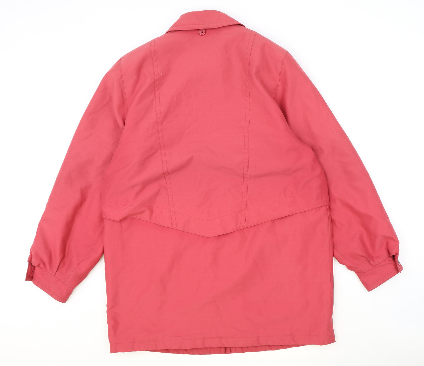 Telemac Womens Pink Overcoat Coat Size M Zip
