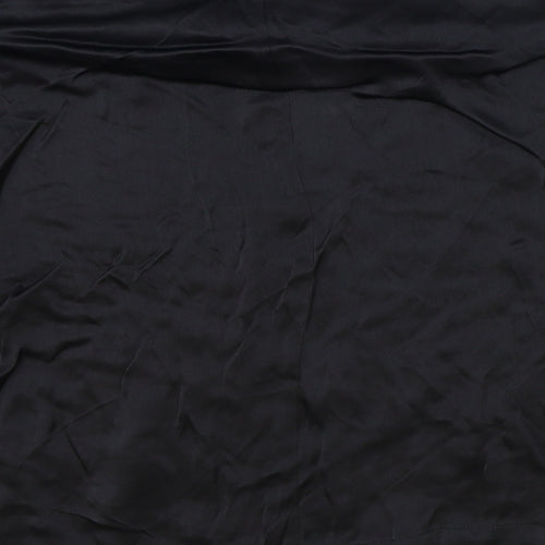 Zara Womens Black Viscose Basic Blouse Size L Round Neck