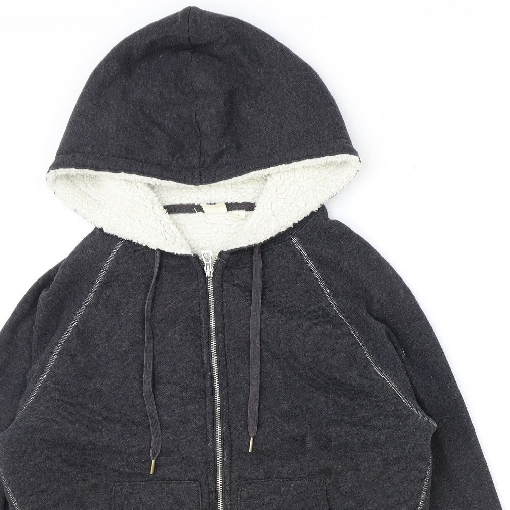 Gap Womens Grey Cotton Full Zip Hoodie Size S Zip