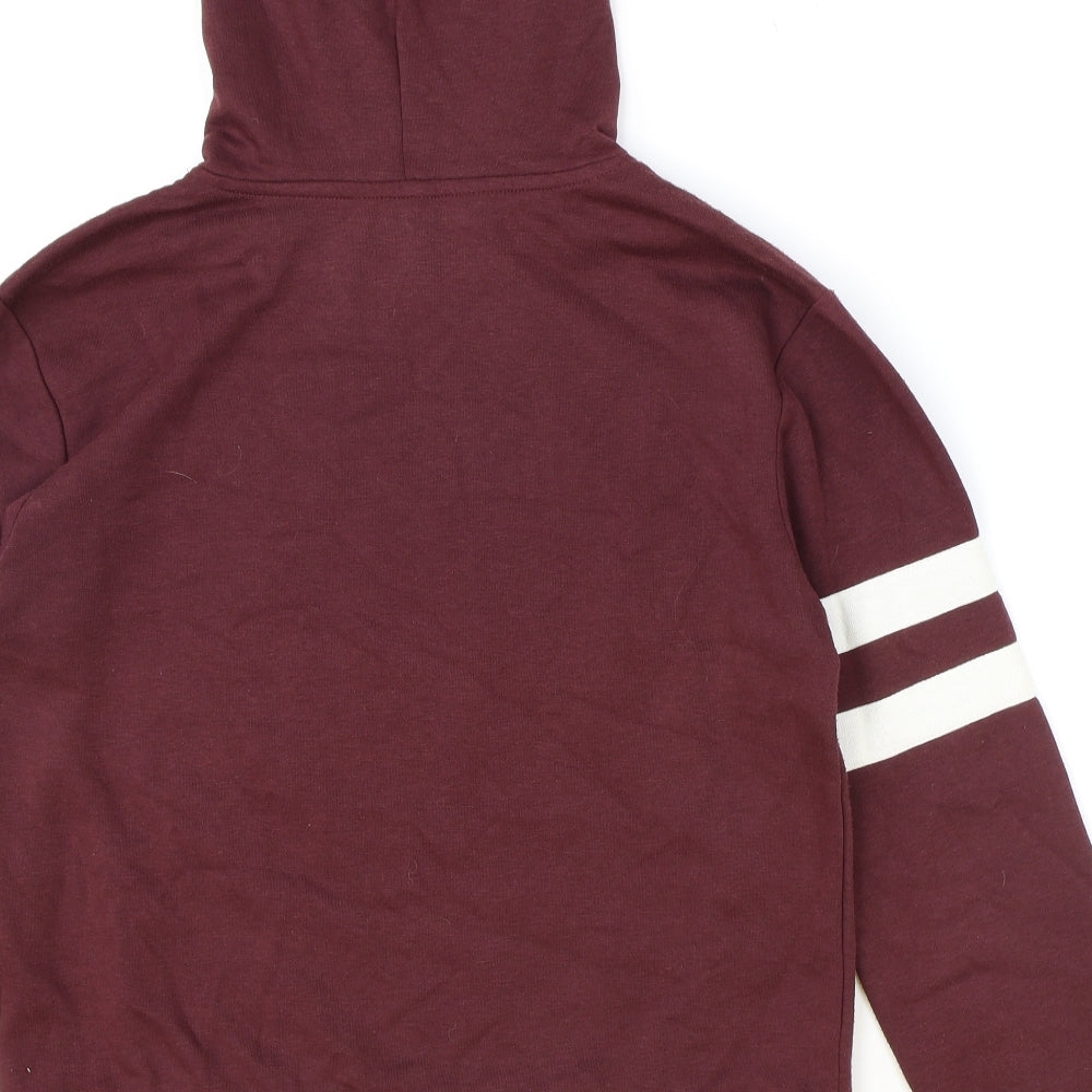 New Look Girls Red Polyester Pullover Hoodie Size 14-15 Years Pullover