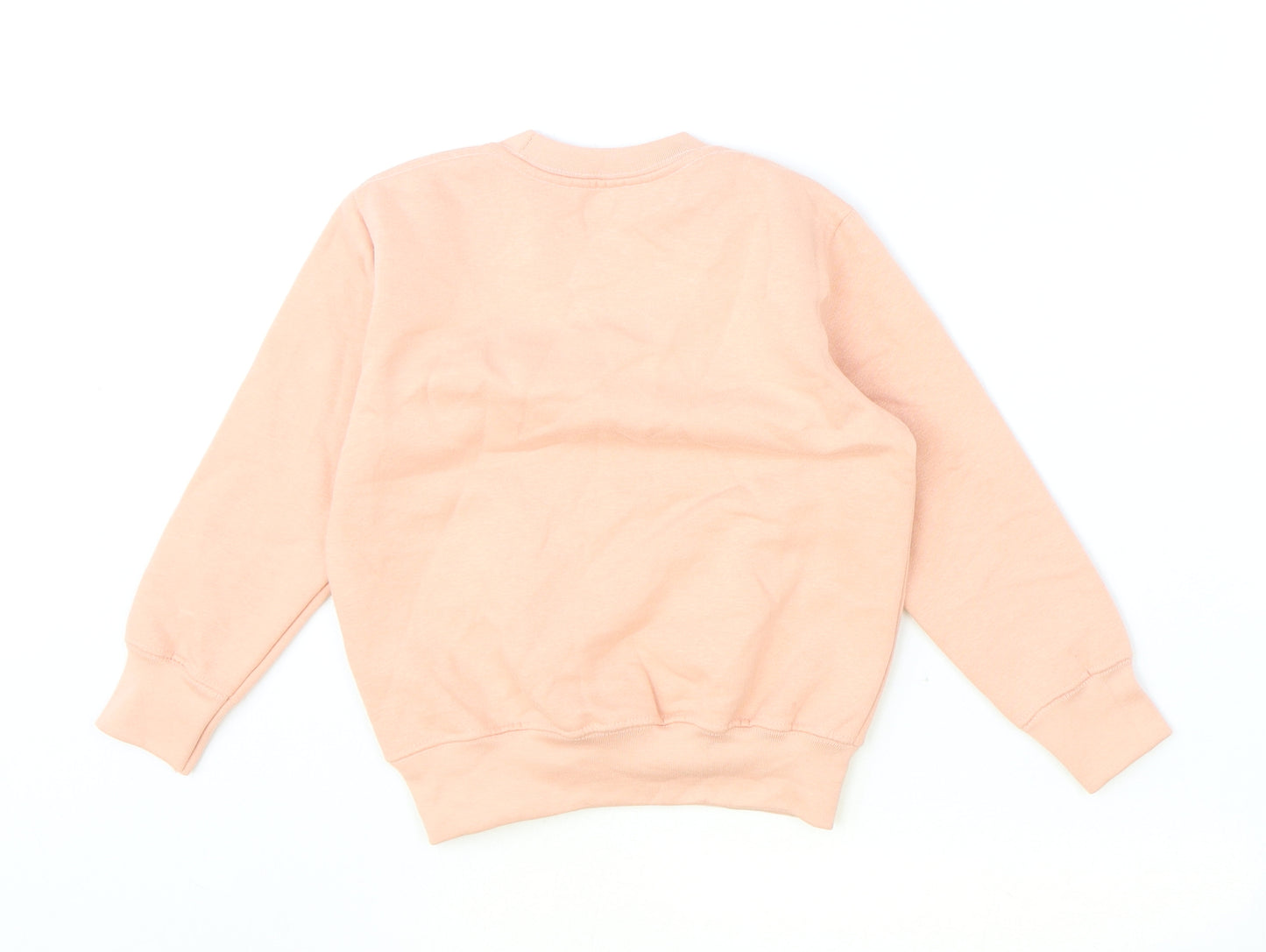 Preworn Girls Pink Cotton Pullover Sweatshirt Size 2-3 Years Pullover
