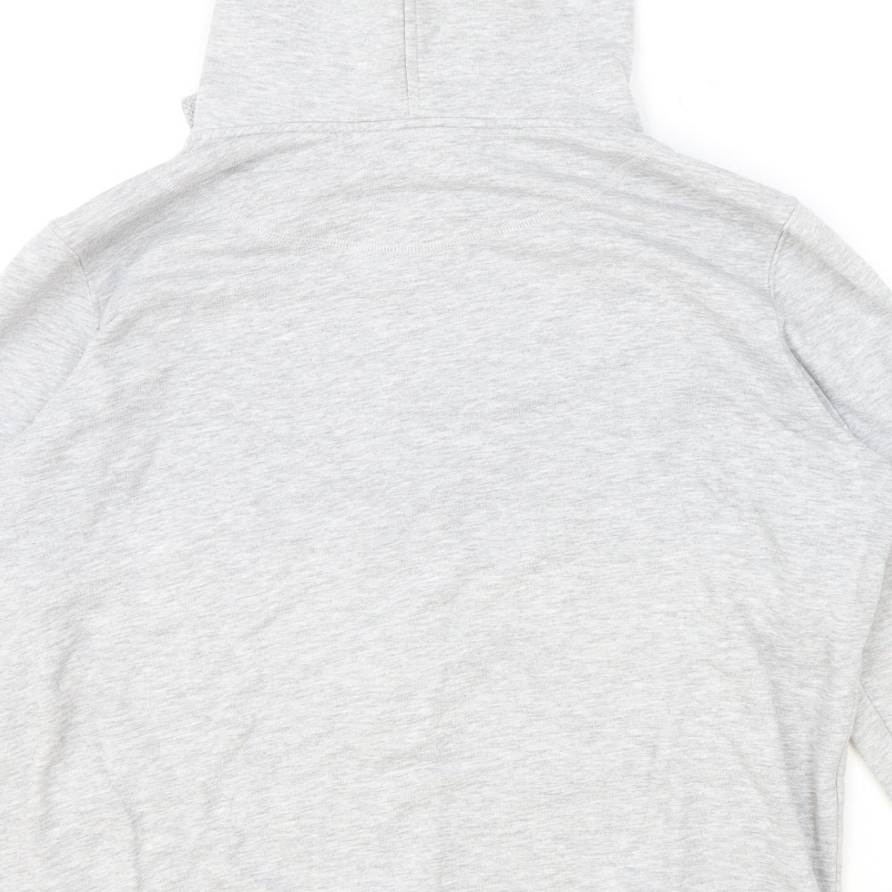 H&M Womens Grey Polyester Full Zip Hoodie Size L Zip
