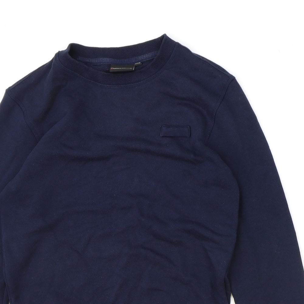 Marks and Spencer Mens Blue Cotton Pullover Sweatshirt Size XS - 2XS