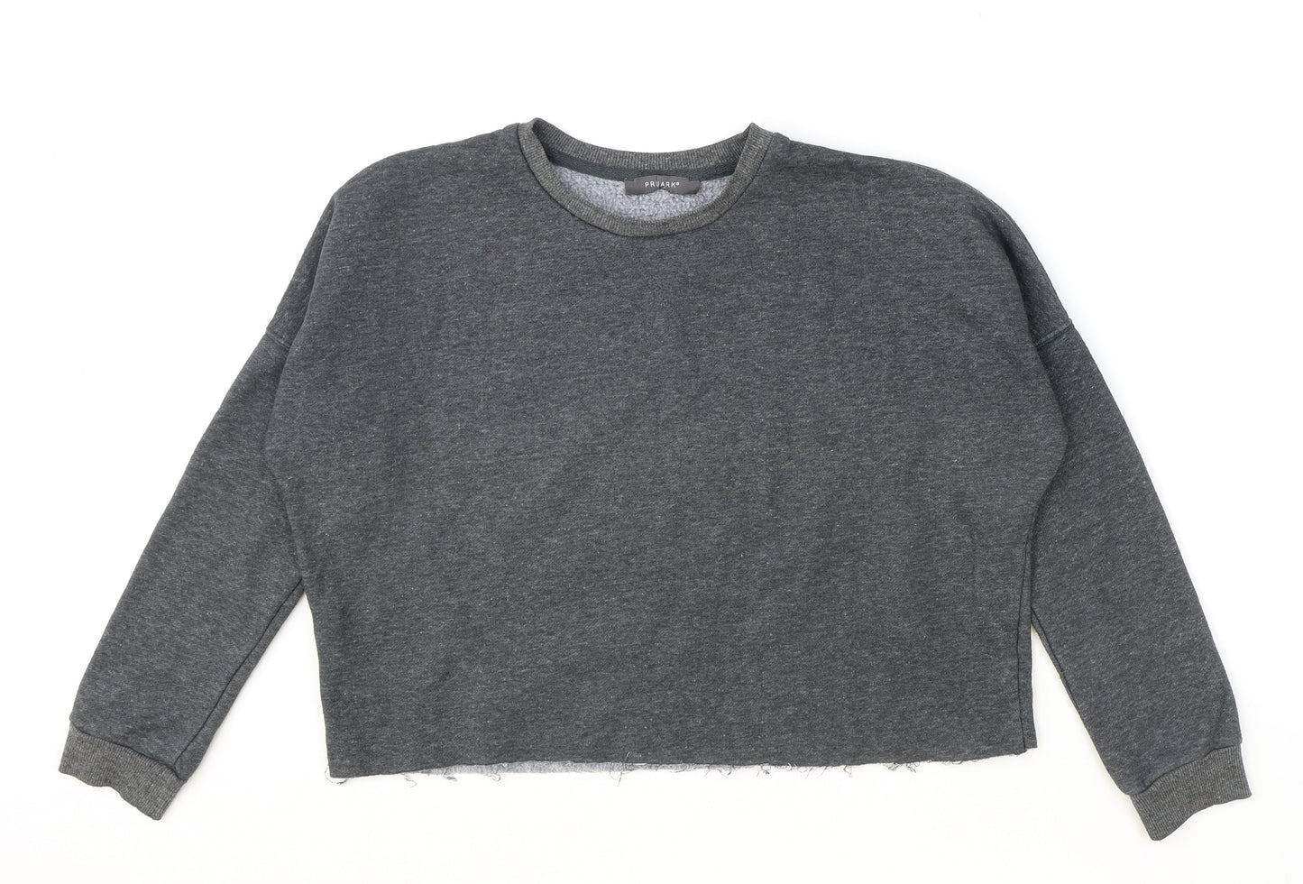 Marks and Spencer Womens Grey Polyester Basic T-Shirt Size 2XS Round Neck