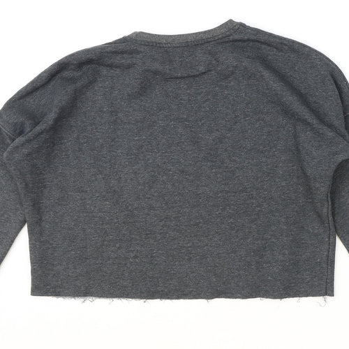 Marks and Spencer Womens Grey Polyester Basic T-Shirt Size 2XS Round Neck