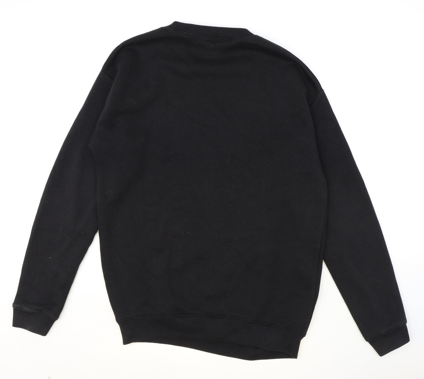PRETTYLITTLETHING Womens Black Cotton Pullover Sweatshirt Size M Pullover