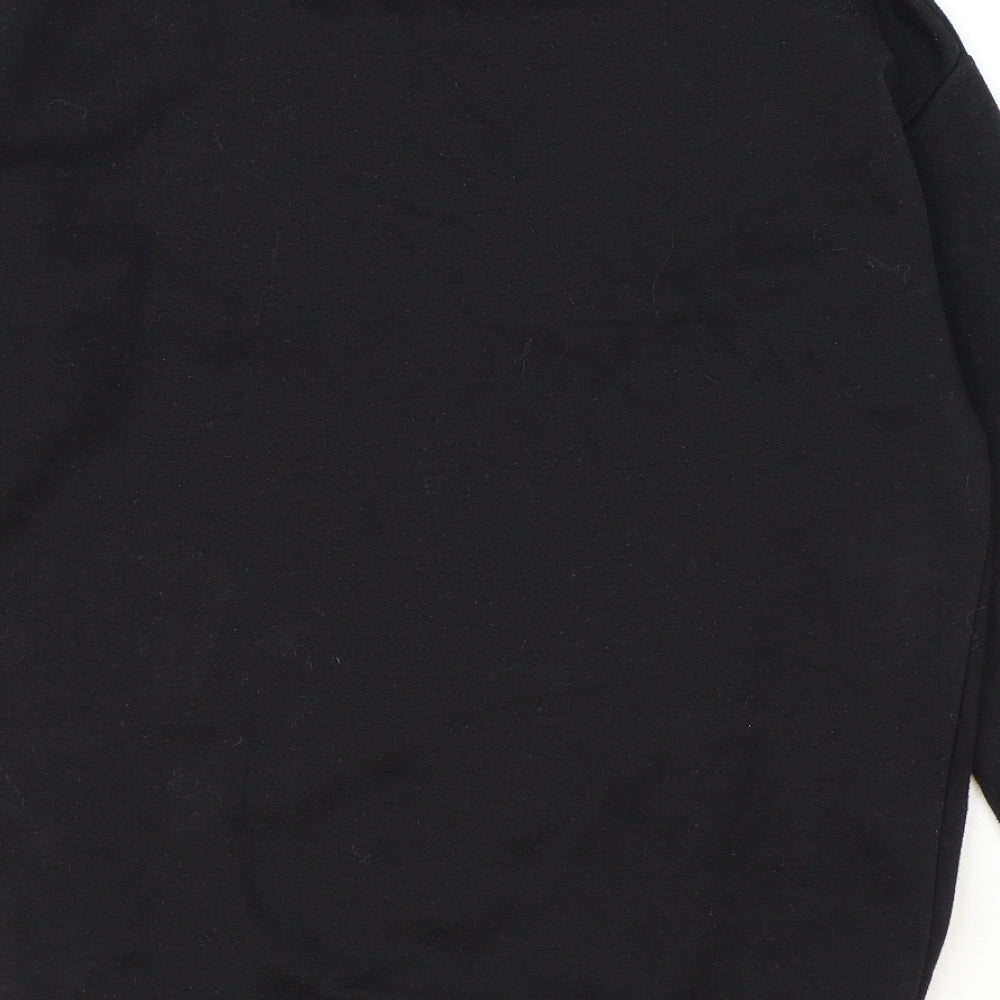 PRETTYLITTLETHING Womens Black Cotton Pullover Sweatshirt Size M Pullover