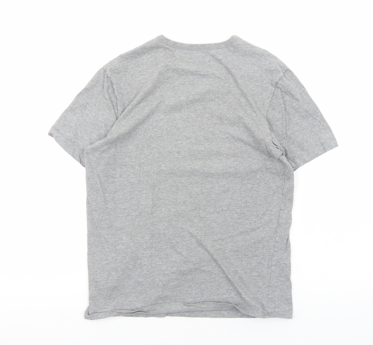 HUGO BOSS Mens Grey Viscose T-Shirt Size S Round Neck