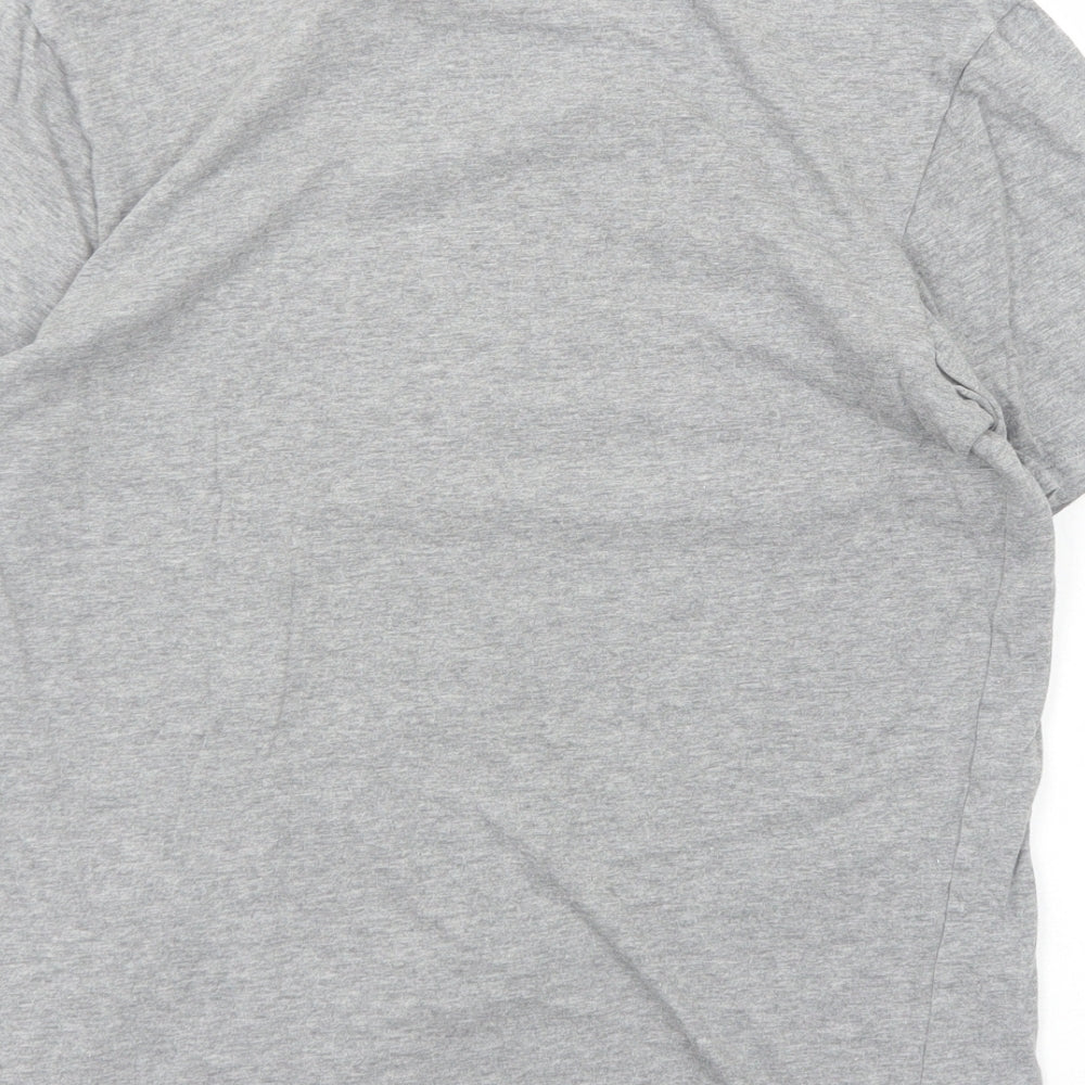HUGO BOSS Mens Grey Viscose T-Shirt Size S Round Neck