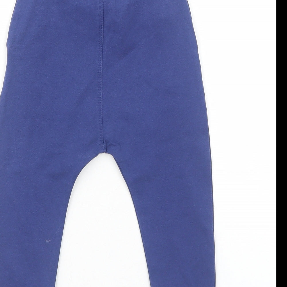 NEXT Boys Blue Cotton Jogger Trousers Size 18-24 Months L50 cm Drawstring