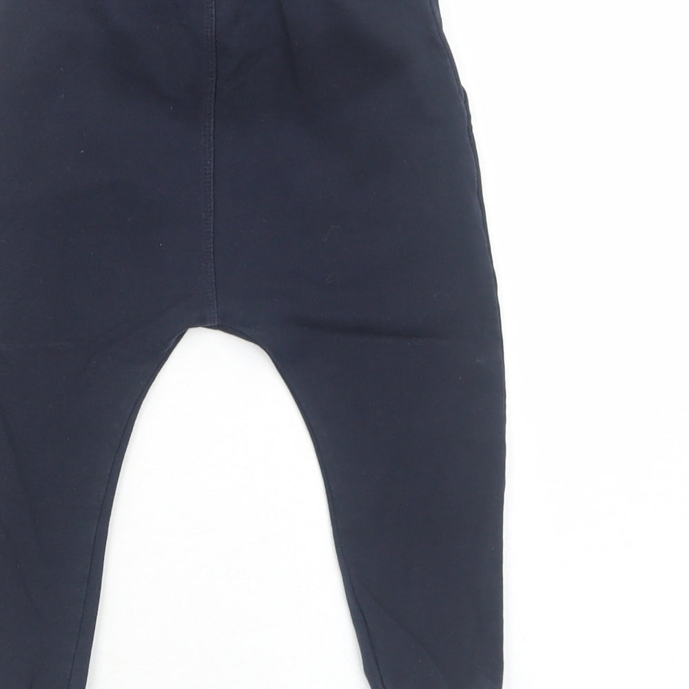 NEXT Boys Blue Cotton Rain Trousers Trousers Size 18-24 Months L50 cm Drawstring