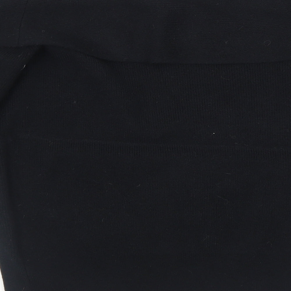 Marks and Spencer Womens Black Boat Neck Viscose Pullover Jumper Size 10