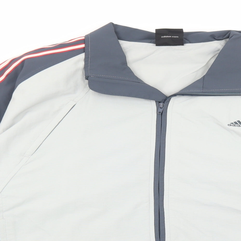 adidas Mens Grey Jacket Size M Zip