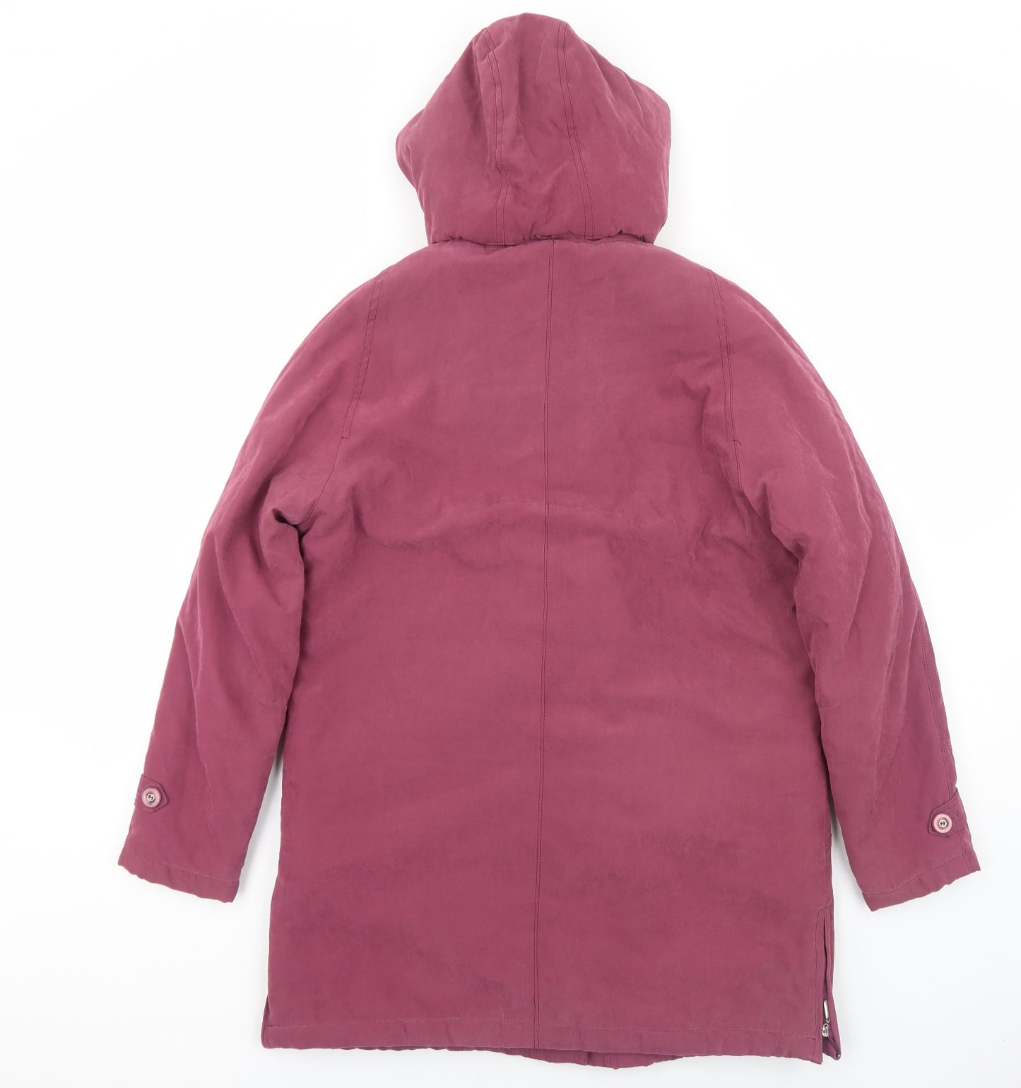 Eliza Gray Womens Purple Overcoat Coat Size 10 Zip