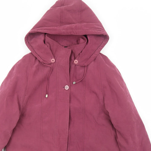 Eliza Gray Womens Purple Overcoat Coat Size 10 Zip