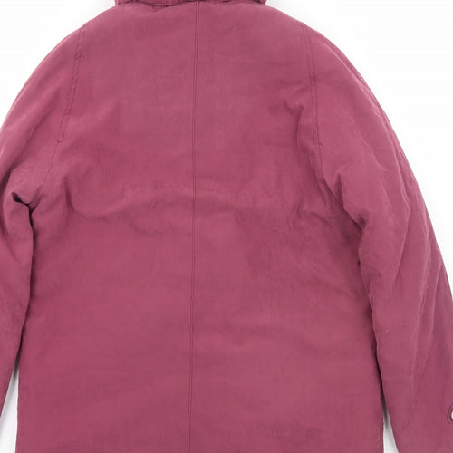 Eliza Gray Womens Purple Overcoat Coat Size 10 Zip
