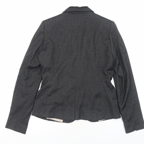 NEXT# Womens Black Polyester Jacket Blazer Size 10