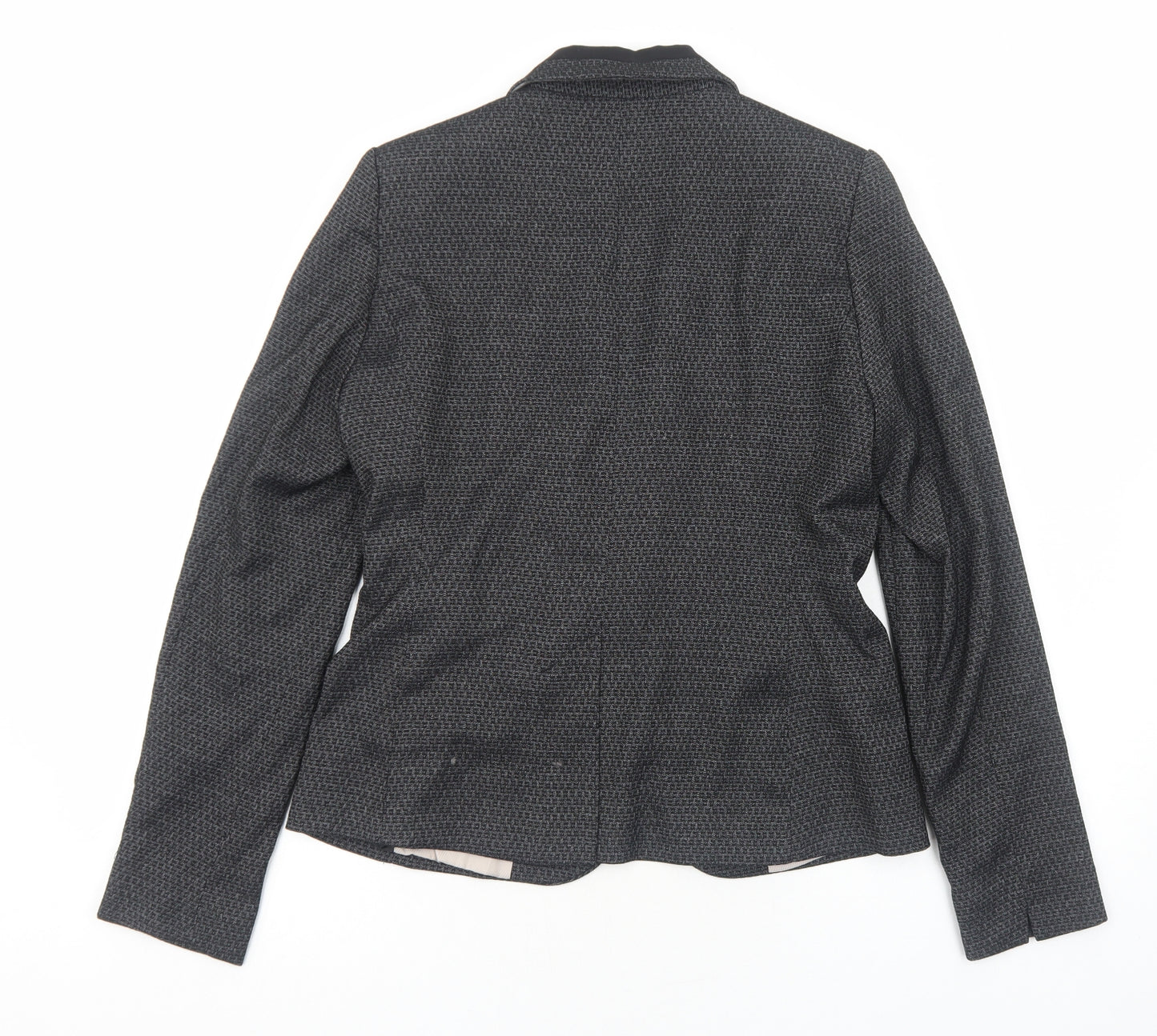 NEXT# Womens Black Polyester Jacket Blazer Size 10