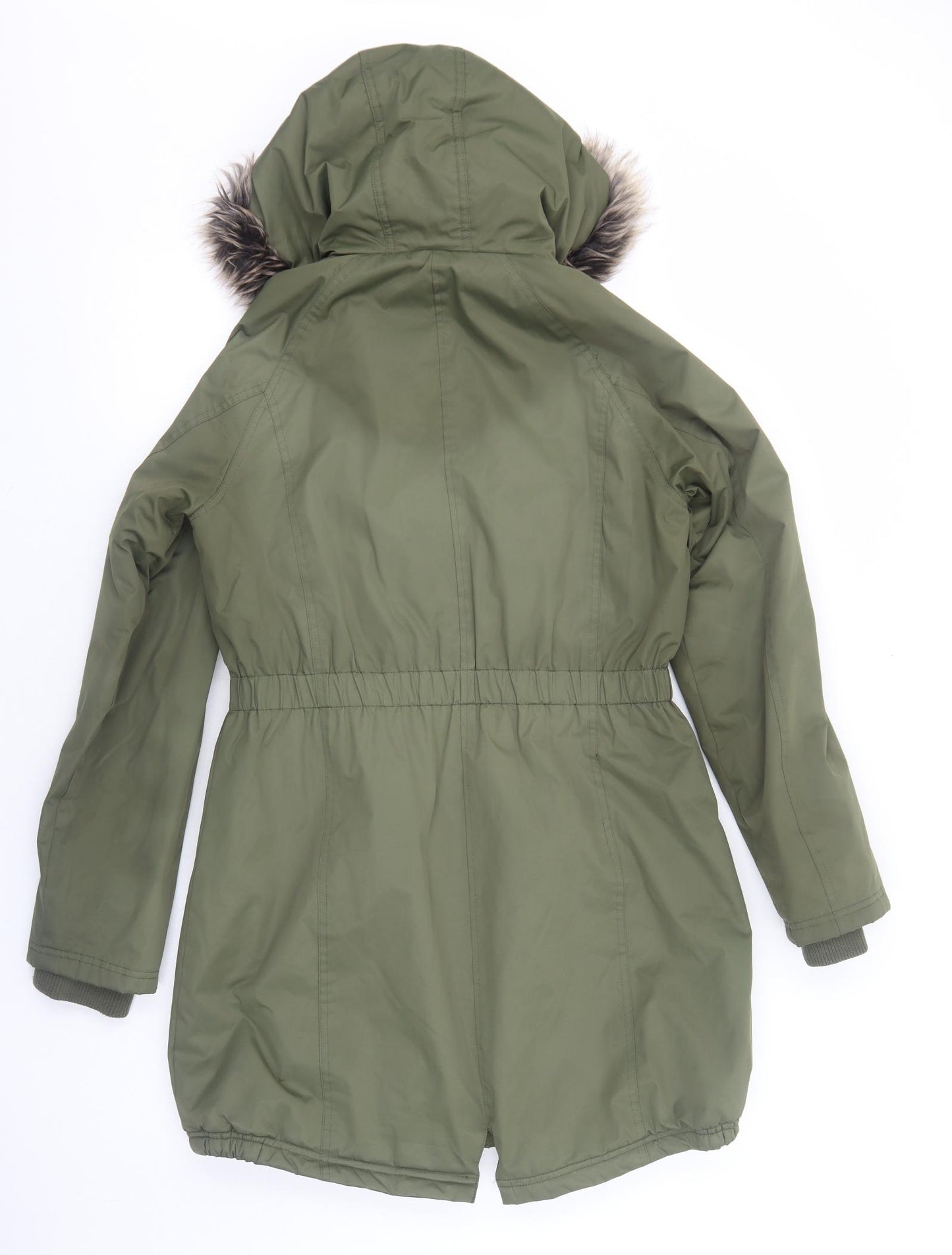Tammy Girls Green Parka Coat Size 10 Years Zip
