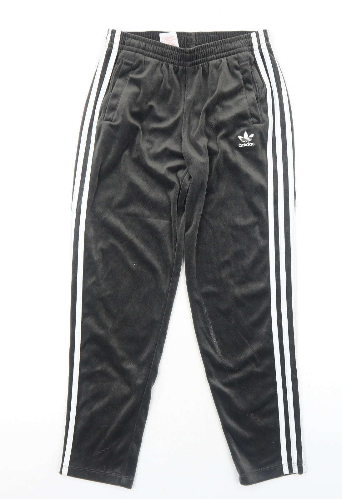 adidas Girls Grey Polyester Jogger Trousers Size 13-14 Years Regular Drawstring
