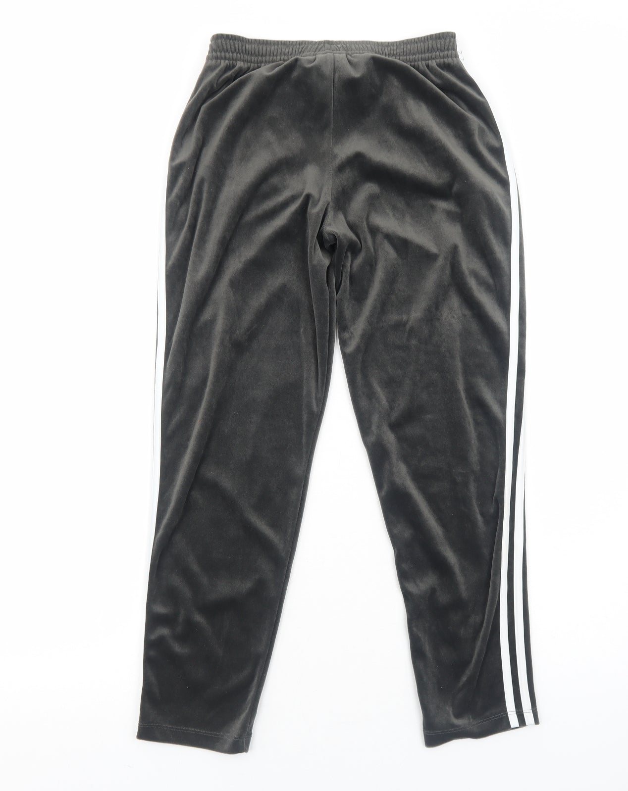 adidas Girls Grey Polyester Jogger Trousers Size 13-14 Years Regular Drawstring