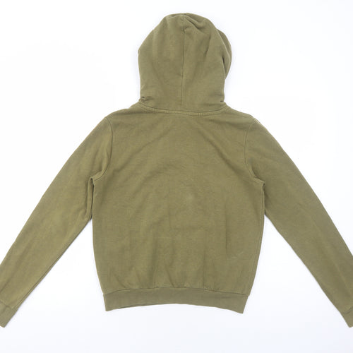 H&M Womens Green Cotton Pullover Hoodie Size XS Pullover