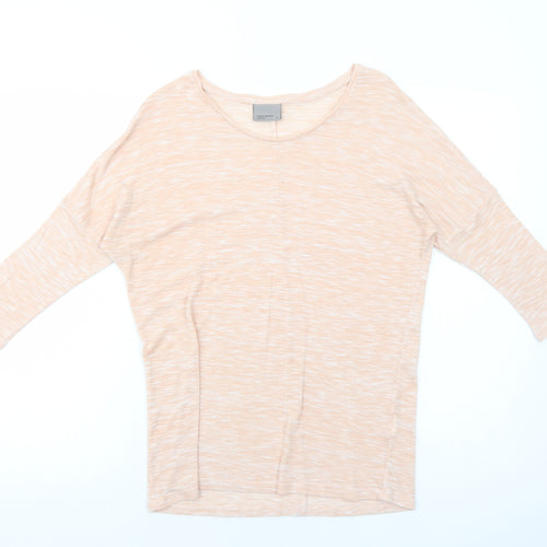 VERO MODA Womens Pink Polyester Basic T-Shirt Size XS Round Neck