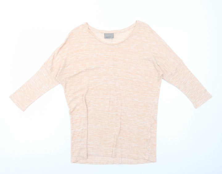 VERO MODA Womens Pink Polyester Basic T-Shirt Size XS Round Neck