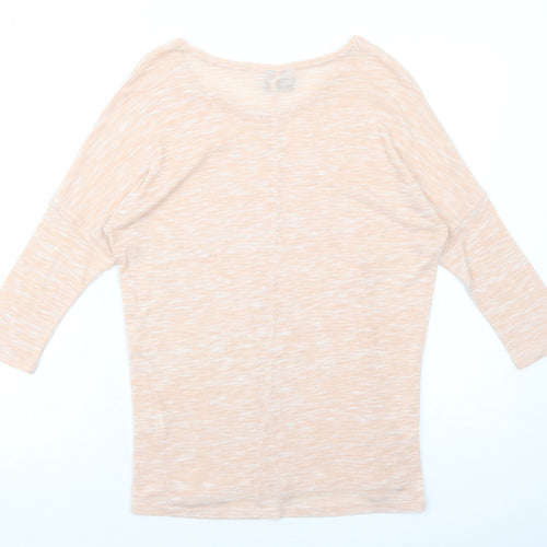 VERO MODA Womens Pink Polyester Basic T-Shirt Size XS Round Neck
