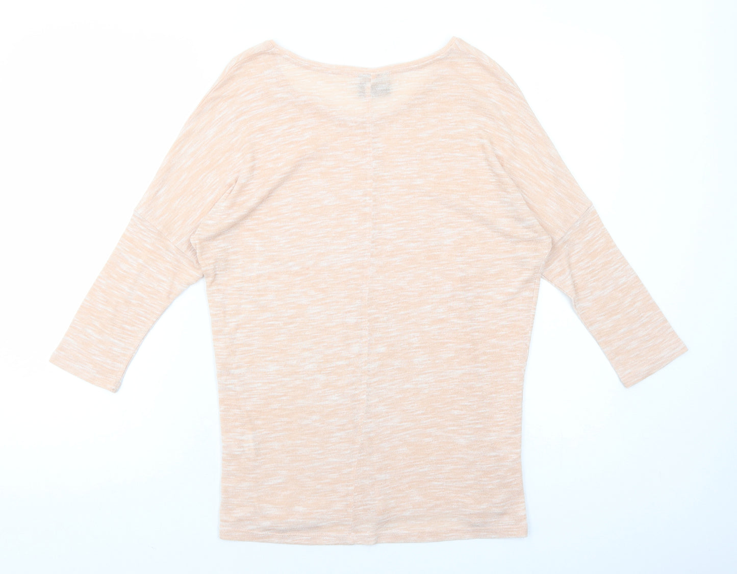VERO MODA Womens Pink Polyester Basic T-Shirt Size XS Round Neck