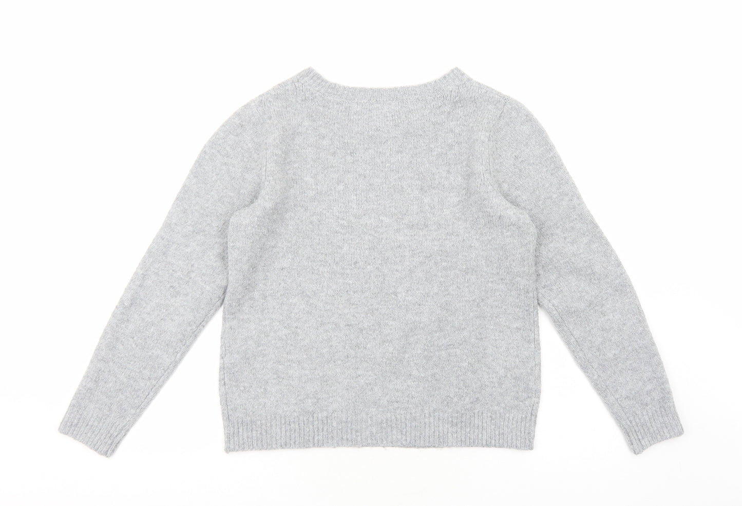 Cupcakes and Cashmere Womens Grey Round Neck Polyester Pullover Jumper Size M