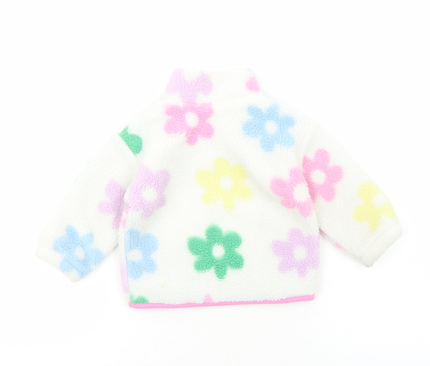Primark Girls White Floral Basic Jacket Jacket Size 6-9 Months Zip