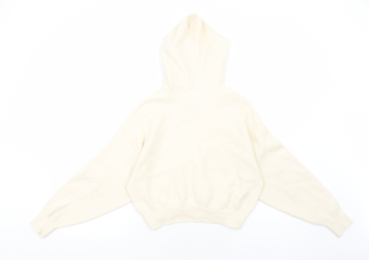 Zara Girls Ivory Viscose Pullover Hoodie Size 11-12 Years Pullover