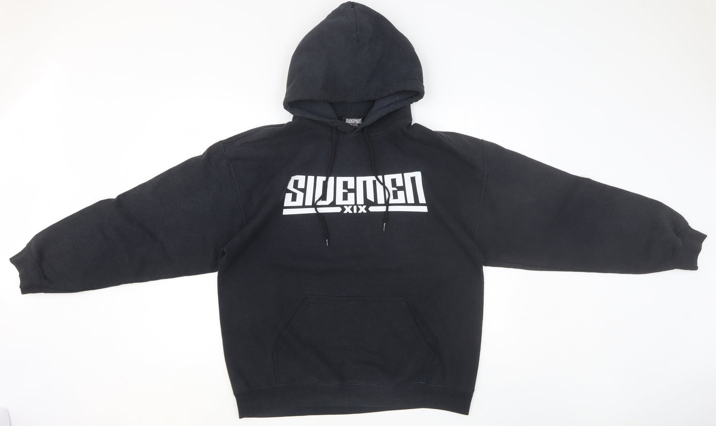 Sidemen Mens Black Cotton Pullover Hoodie Size L