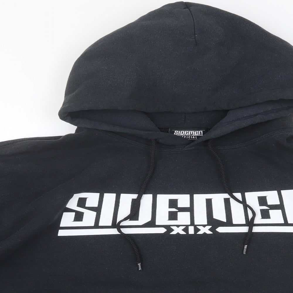 Sidemen Mens Black Cotton Pullover Hoodie Size L