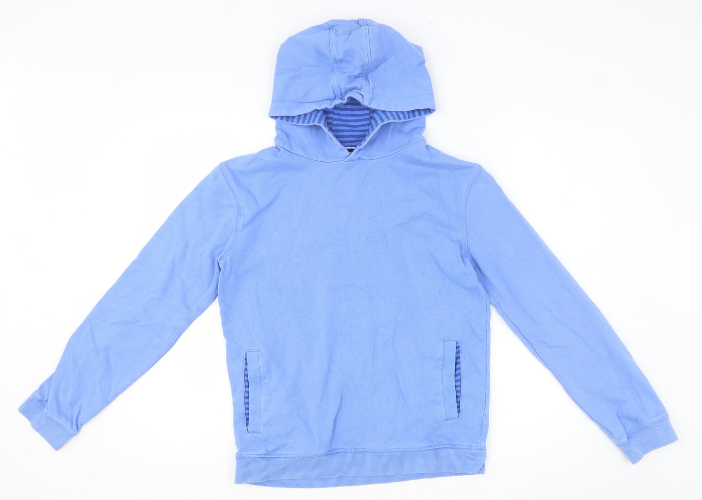 John Lewis Boys Blue 100% Cotton Pullover Hoodie Size 13 Years Pullover
