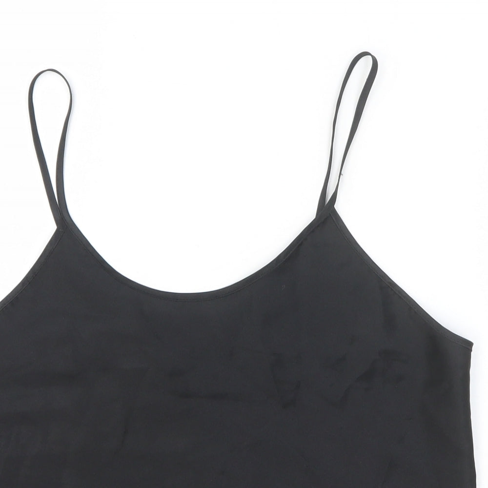 Berkertex Womens Black Polyester Basic Tank Size 12 Round Neck