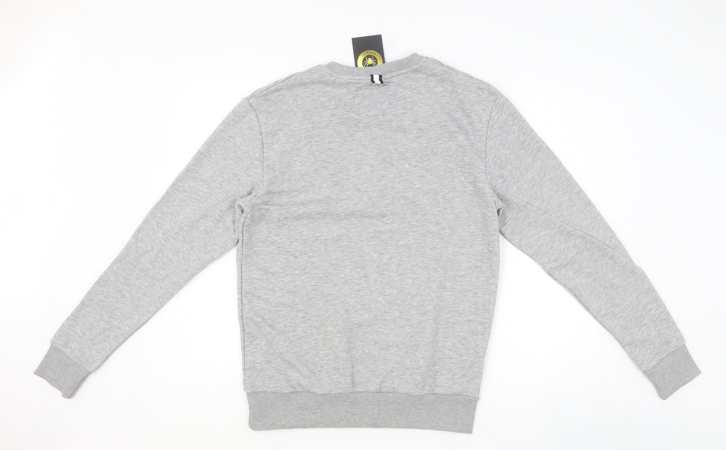 Intense Mens Grey Cotton Pullover Sweatshirt Size M