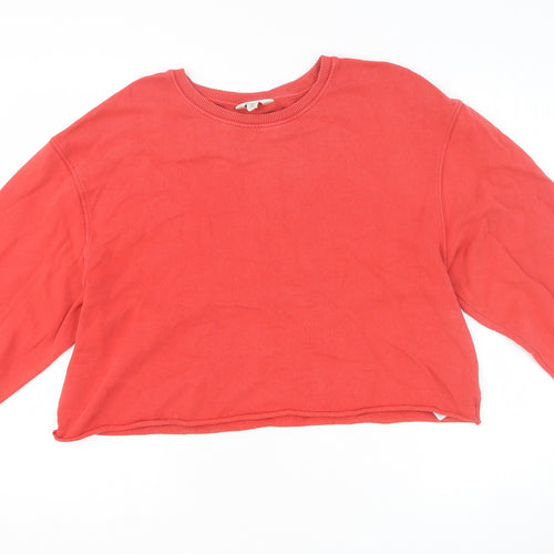 Miss Selfridge Womens Red Cotton Pullover Sweatshirt Size 16 Pullover