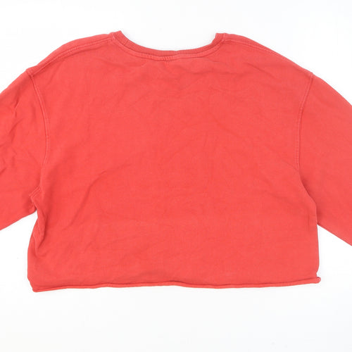 Miss Selfridge Womens Red Cotton Pullover Sweatshirt Size 16 Pullover