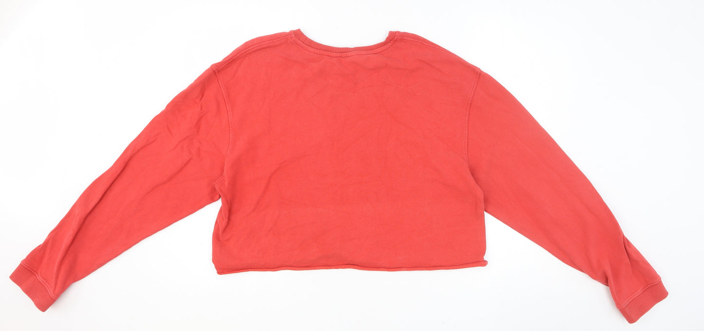 Miss Selfridge Womens Red Cotton Pullover Sweatshirt Size 16 Pullover